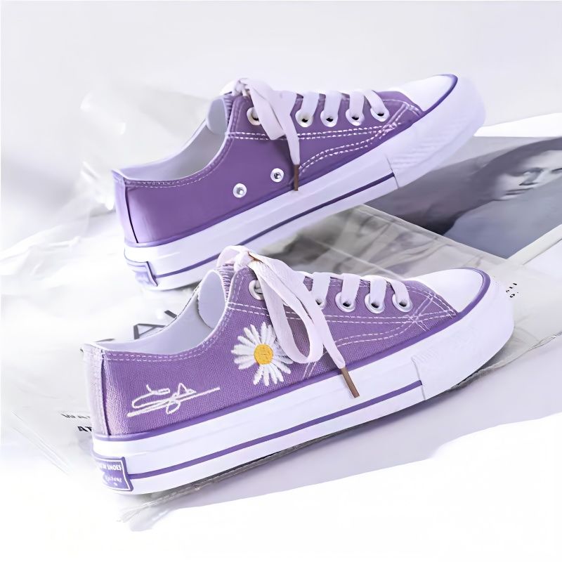 Embroidery Lace - Scarpe da Donna in Tela con