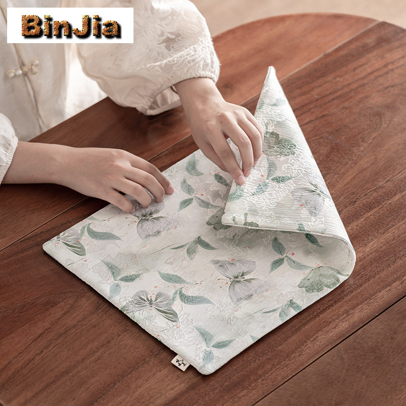 Embroidery Service - Broccato Ricamo Ombra Farfalla Tappetini da