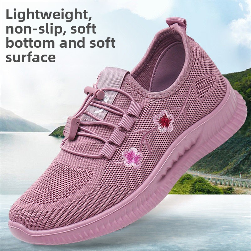 Embroidery Lace - Sneakers da Donna con Ricamo Floreale,