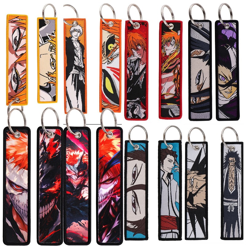 Embroidery Ring - Portachiavi Ricamato BLEACH Anime, Decorazione Periferica,