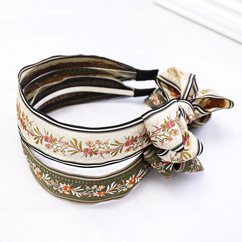 Embroidery Knot - Squisito retro etnico stampato ricamo fascia