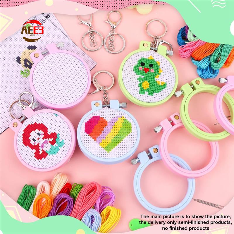 Embroidery For Beginners - AEE3-6 pezzi kit punto croce timbrato