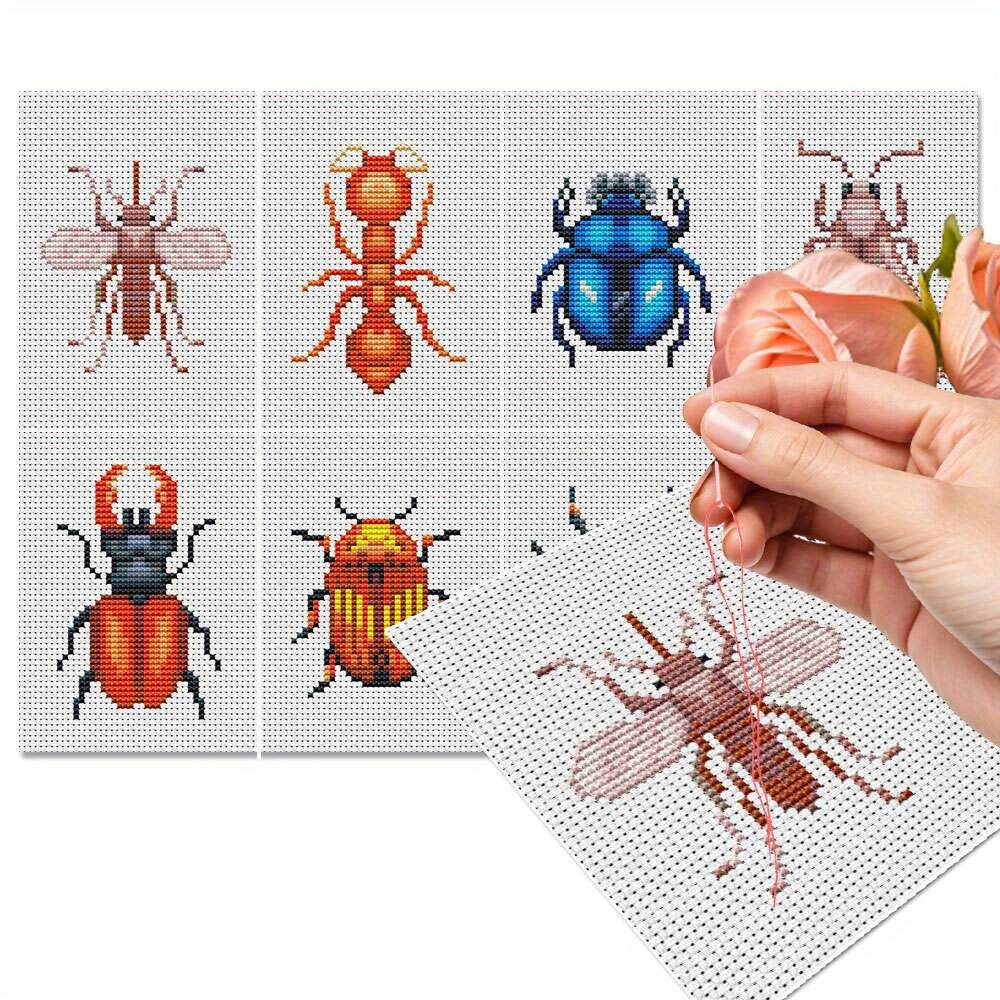 Embroidery X Pattern - 8 pezzi kit ricamo punto croce