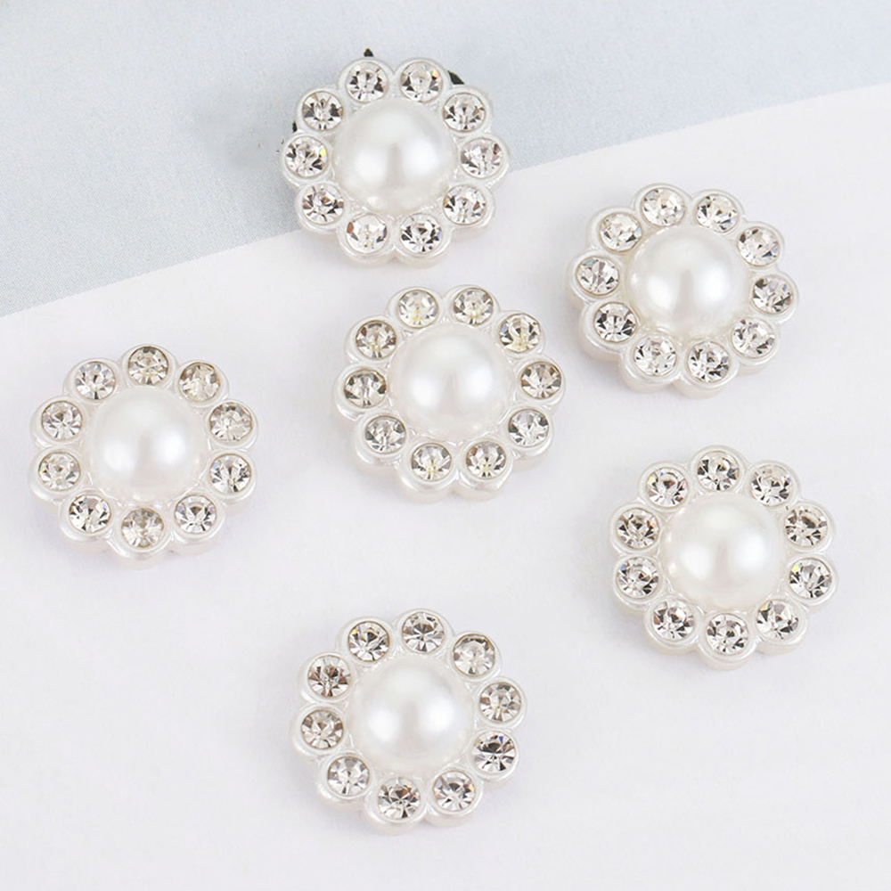Embroidery Simple - 50 Pezzi di Perle Piatte Bianche