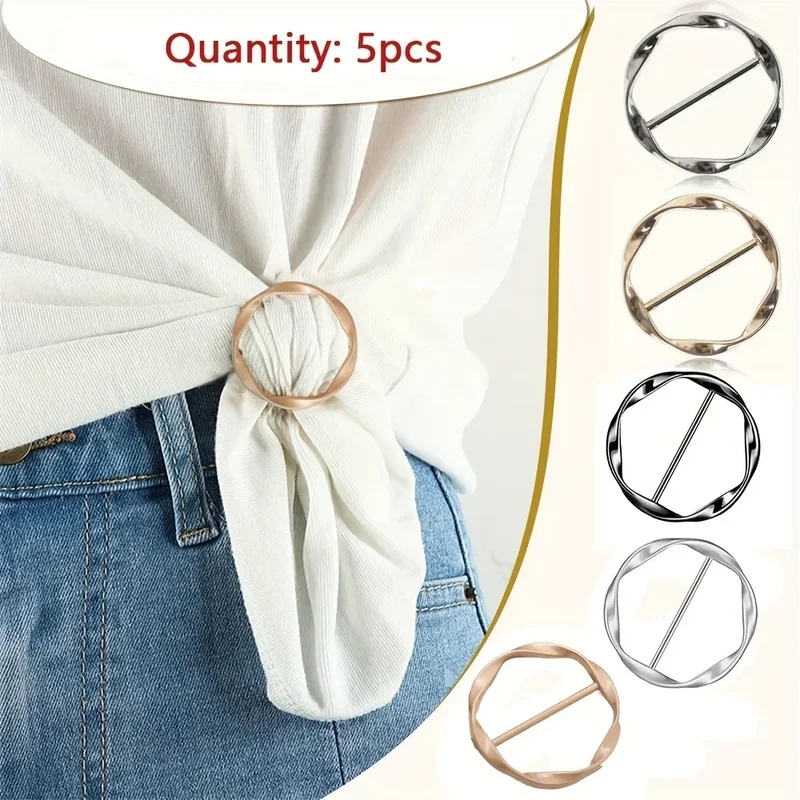 Embroidery Knot - 5 Pezzi Fibbia a Clip Rotonda