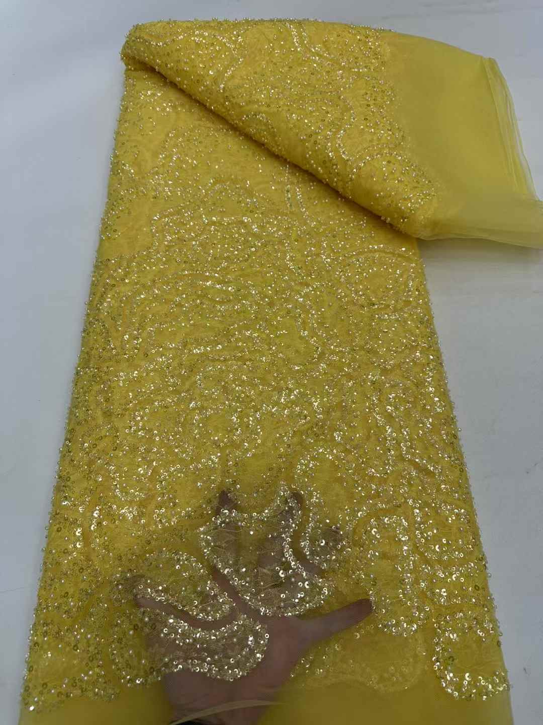 Nuovo arrivo, tessuto con perl - Embroidery Net Fabric recensione e prezzo