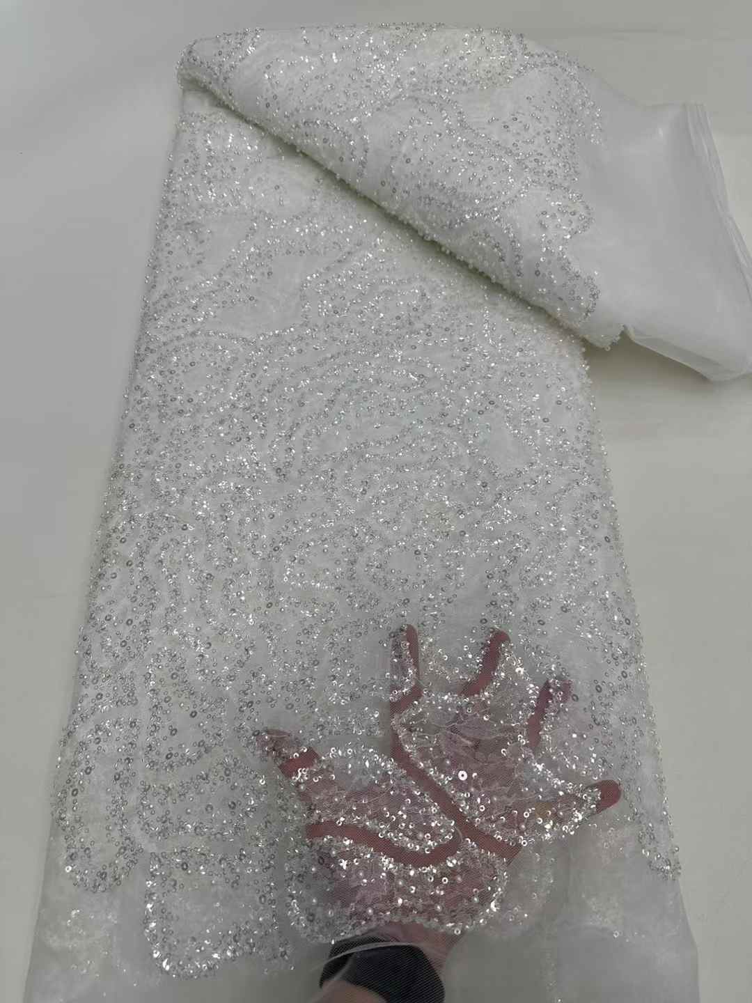 Nuovo arrivo, tessuto con perl - Embroidery Net Fabric recensione e prezzo