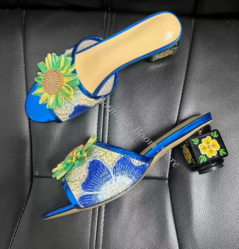 Sandali con tacco a cubo da 6  - Embroidery Lace recensione e prezzo