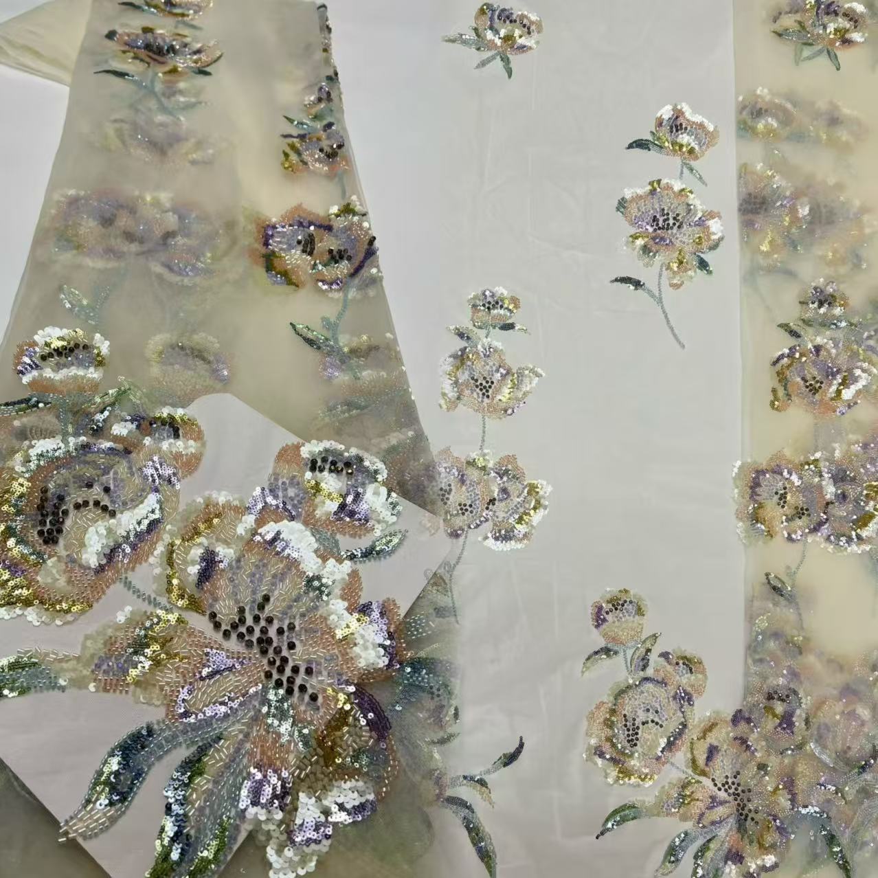 Nuovo arrivo di tessuto in piz - Embroidery Net Fabric recensione e prezzo