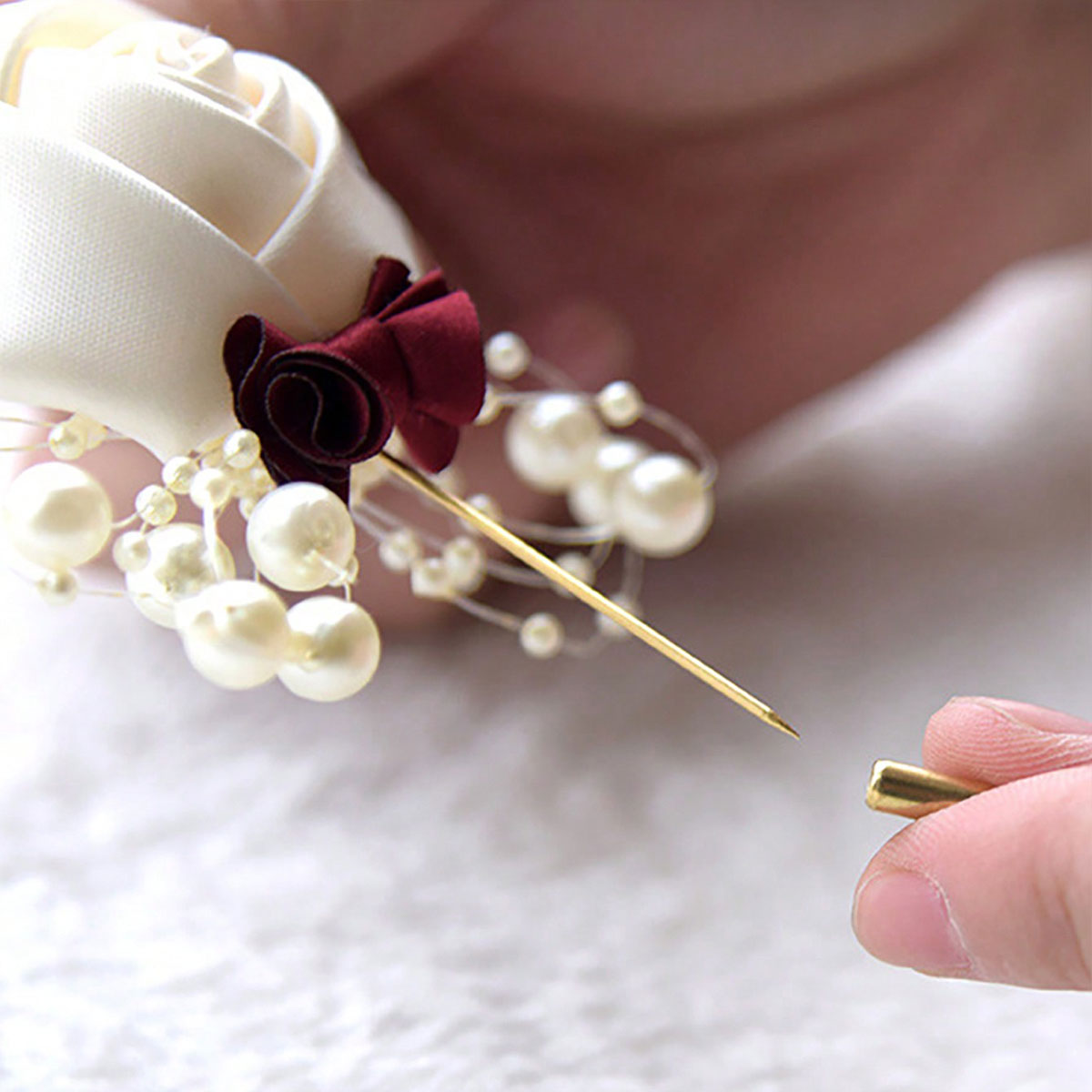1 Pezzo Boutonnière da Sposo a - Embroidery Knot recensione e prezzo